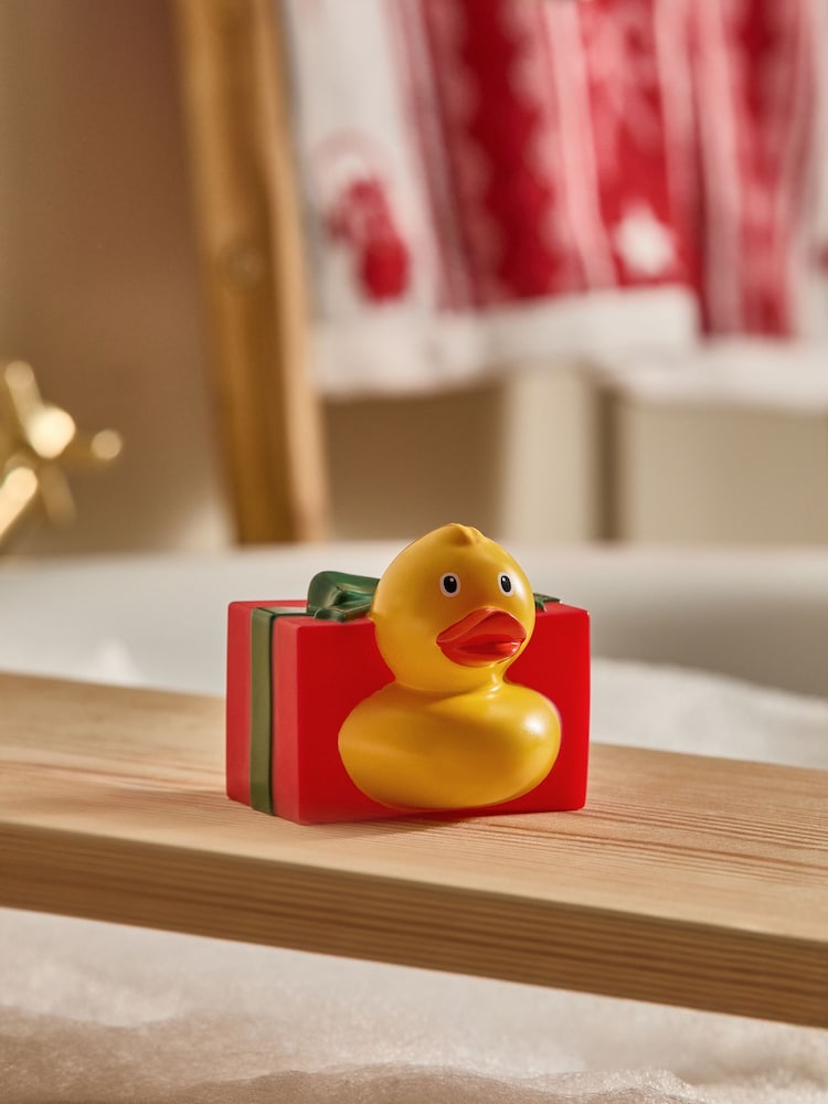 Red Christmas Duck Light Up Bathroom Toy - Image 2 of 4 Red Christmas Duck Light Up Bathroom Toy - Image 2 of 4