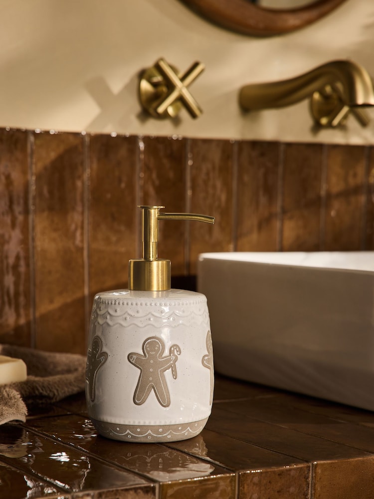 Natural Christmas Gingerbread Soap Dispenser - Image 1 of 3