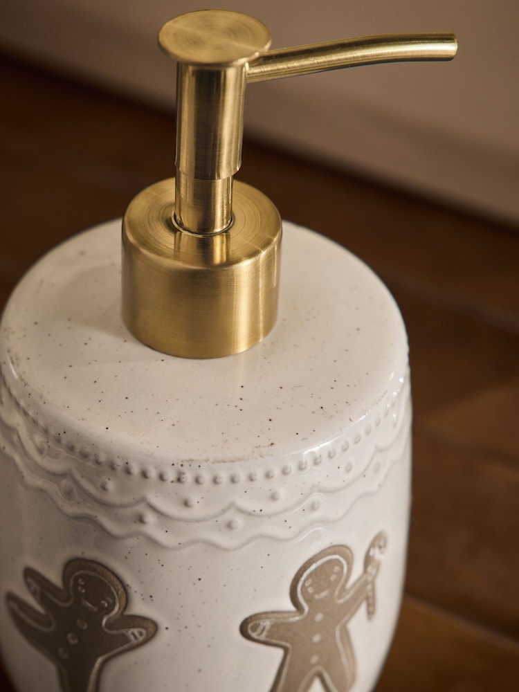 Natural Christmas Gingerbread Soap Dispenser - Image 2 of 3