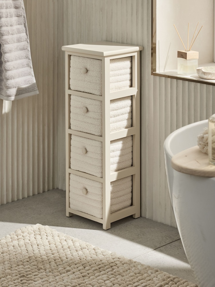 Natural Rib Borg Slim Storage Bathroom Drawers - Image 1 of 7 Natural Rib Borg Slim Storage Bathroom Drawers - Image 1 of 7