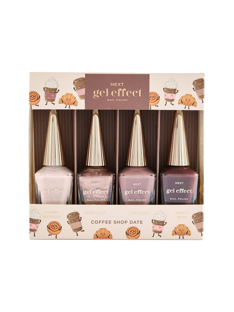 Set of 4 Coffee Shop Date Gel Effect Nail Polish Gift Set - Image 6 of 6