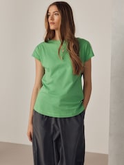 ירוק - Grown On Cap Sleeve T-Shirt - תמונה 2 מתוך 8