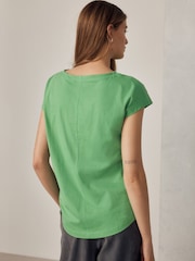 ירוק - Grown On Cap Sleeve T-Shirt - תמונה 3 מתוך 8