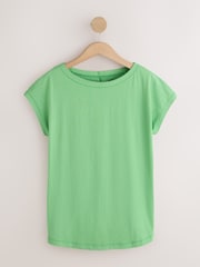ירוק - Grown On Cap Sleeve T-Shirt - תמונה 6 מתוך 8