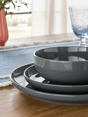 12 Piece Charcoal Grey Moderna Dinner Set - Image 3 of 5