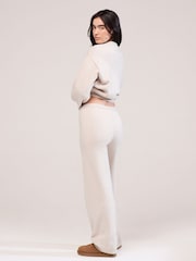 LOVALL Natural Soft Knit Wide Leg Trousers - Image 5 of 6
