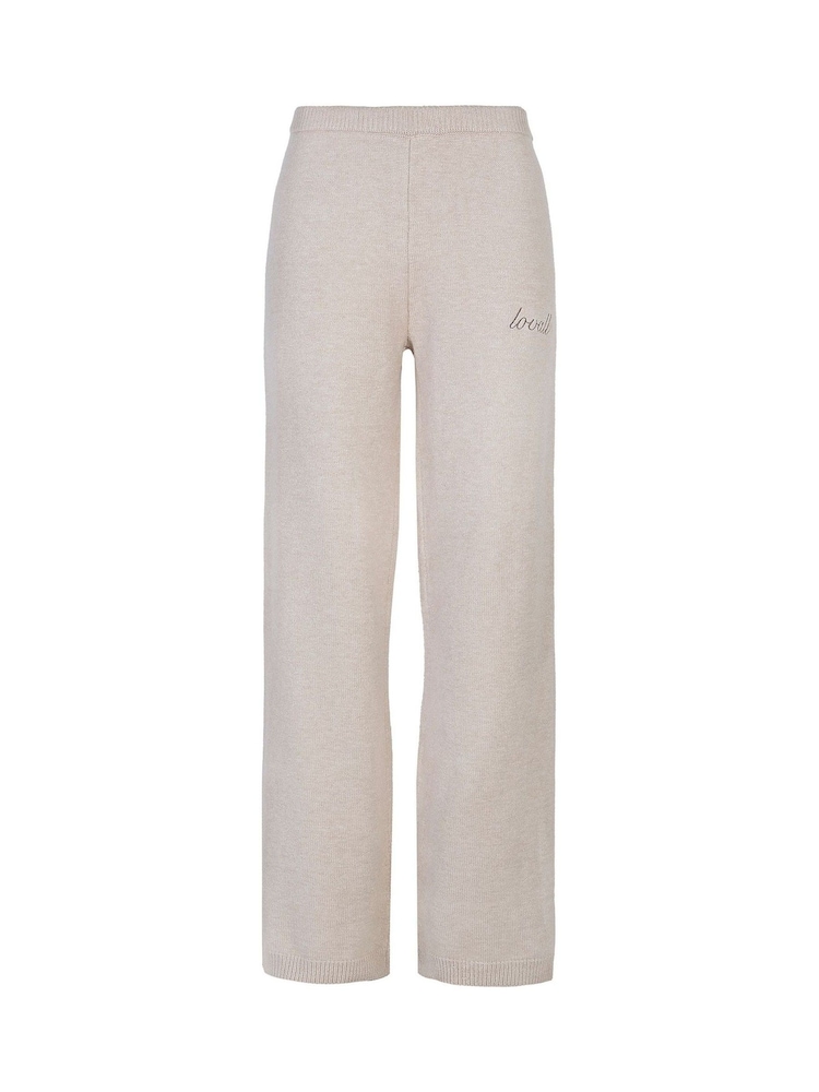 LOVALL Natural Soft Knit Wide Leg Trousers - Image 6 of 6