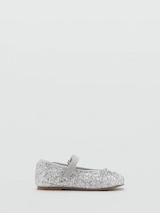 Mango Silver Ballet Pumps - Image 1 of 2