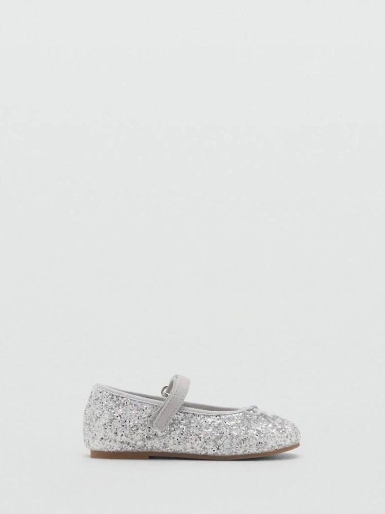 Mango Silver Ballet Pumps - Image 1 of 2