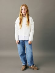 Mango Blue Balloon Jeans - Image 1 of 4