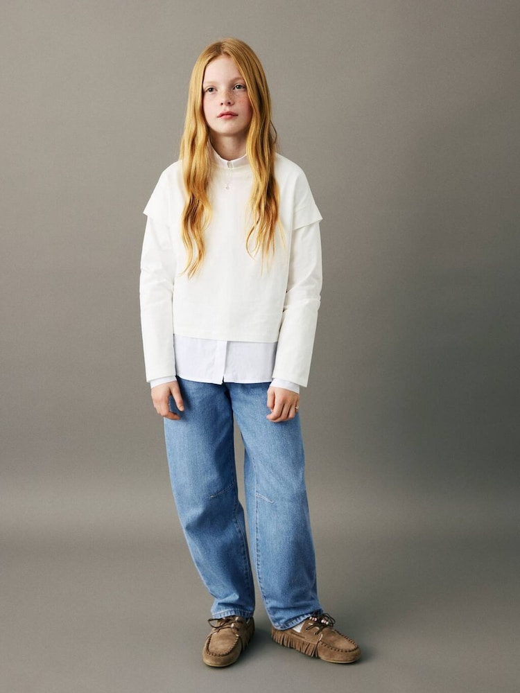 Mango Blue Balloon Jeans - Image 1 of 4