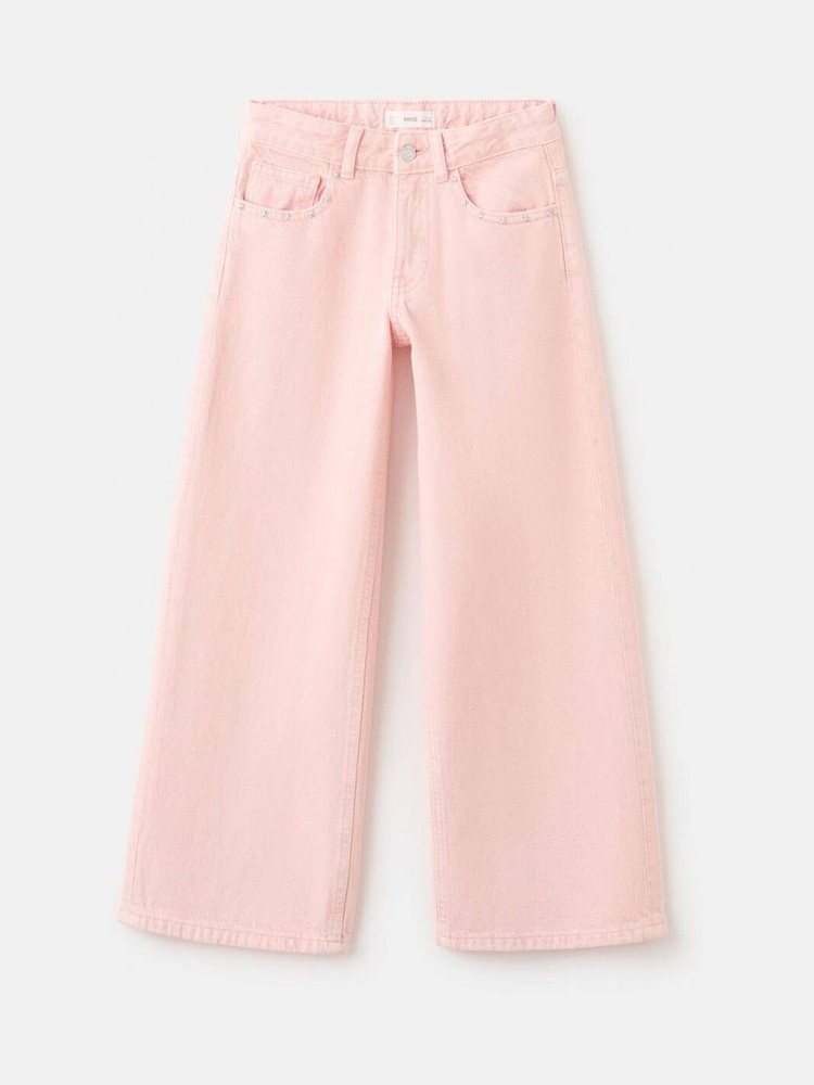 Mango Pink Star Stud Detail Jeans - Image 2 of 3