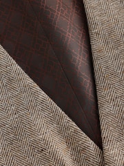 Stone N. Premium Tailored Fit Nova Fides Italian Wool Textured Herringbone Suit Waistcoat - Image 8 of 10