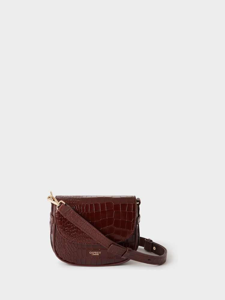 Osprey London The Piper Mini Leather Crossbody Bag - Image 1 of 5 Osprey London The Piper Mini Leather Crossbody Bag - Image 1 of 5