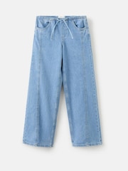 Mango Blue Tie Waist Jeans - Image 1 of 3