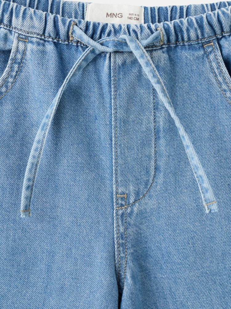 Mango Blue Tie Waist Jeans - Image 3 of 3