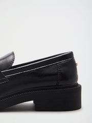 Lipsy Black Faux Leather  Tassle Detail Chunky Smart Loafers - Image 3 of 5