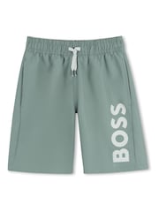 BOSS Green Leg Logo Swim Shorts - Image 1 of 3