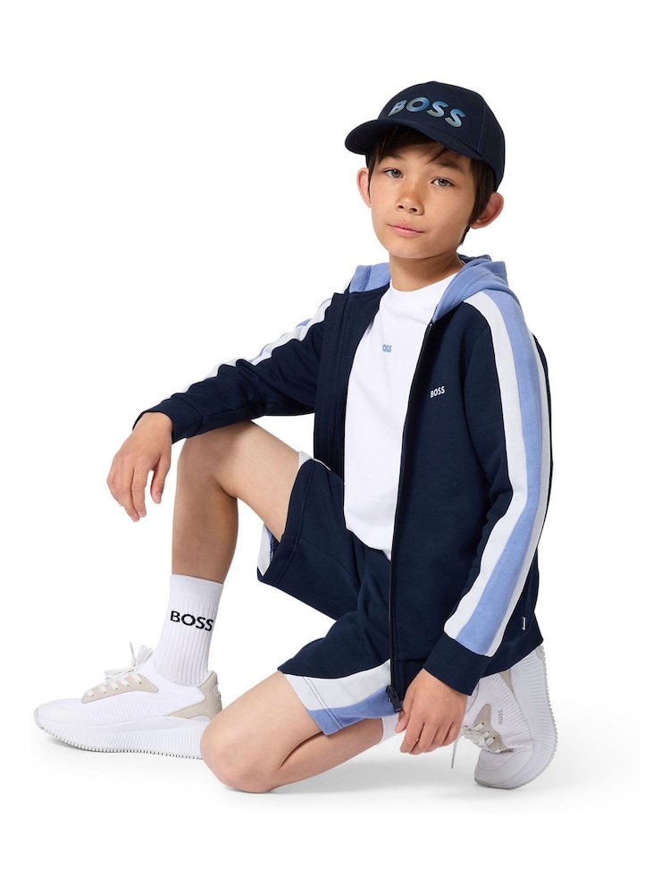 BOSS Blue Bermuda Shorts - Image 4 of 4