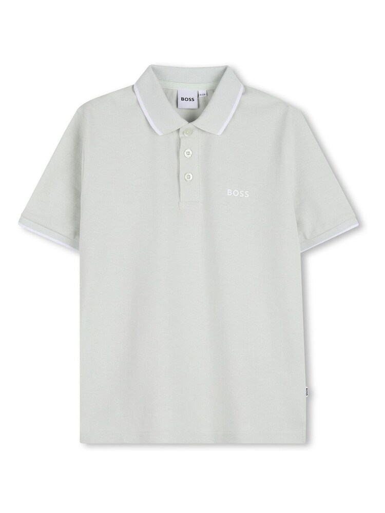 BOSS Light Green Logo Short Sleeve Polo Shirt - Image 1 of 3 BOSS Light Green Logo Short Sleeve Polo Shirt - Image 1 of 3
