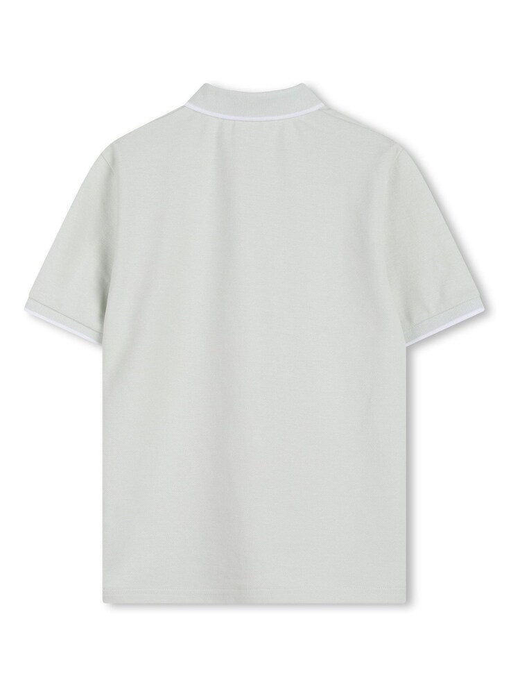 BOSS Light Green Logo Short Sleeve Polo Shirt - Image 2 of 3 BOSS Light Green Logo Short Sleeve Polo Shirt - Image 2 of 3