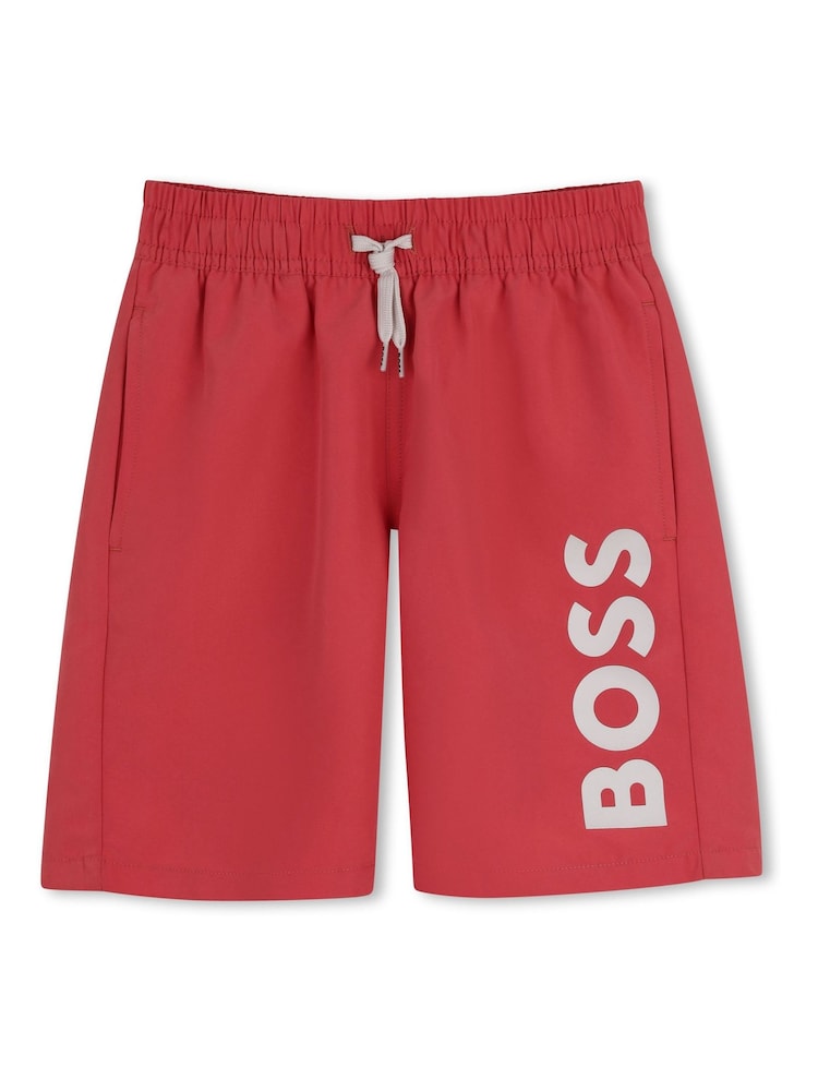 BOSS Black Leg Logo Swim Shorts - Image 1 of 3 BOSS Black Leg Logo Swim Shorts - Image 1 of 3