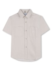 BOSS Cream Short Sleeve Shirt - Image 2 of 4