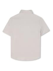 BOSS Cream Short Sleeve Shirt - Image 3 of 4