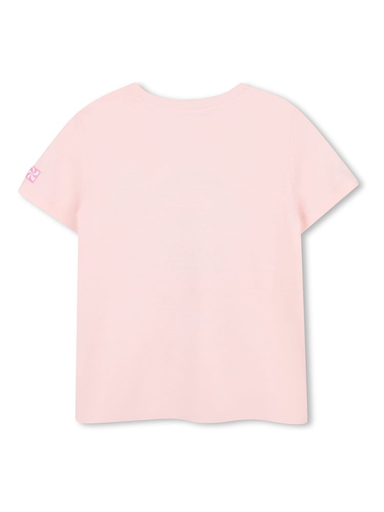 Kids Around Pink Shell Slogan Summer Graphic Print Short Sleeve T-Shirt - Image 2 of 3