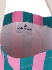 Kids Around Pink Colourblock Stripe Hang Bag - Image 4 of 7