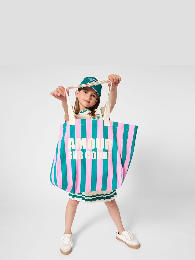 Kids Around Pink Colourblock Stripe Hang Bag - Image 7 of 7