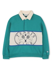 Kids Around Green Tennis Club Graphic Polo Sweatshirt - Image 1 of 3