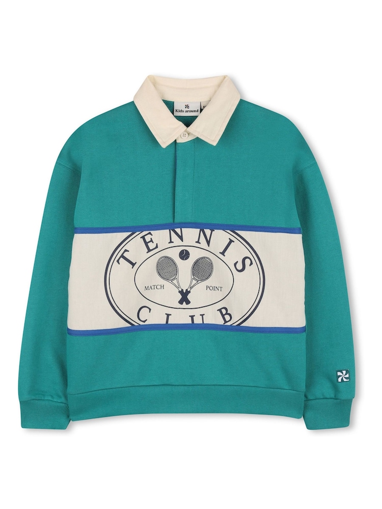 Kids Around Green Tennis Club Graphic Polo Sweatshirt - Image 1 of 3
