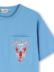 Kids Around Blue Lobster Summer Back Graphic Short Sleeve T-Shirt - Image 4 of 4