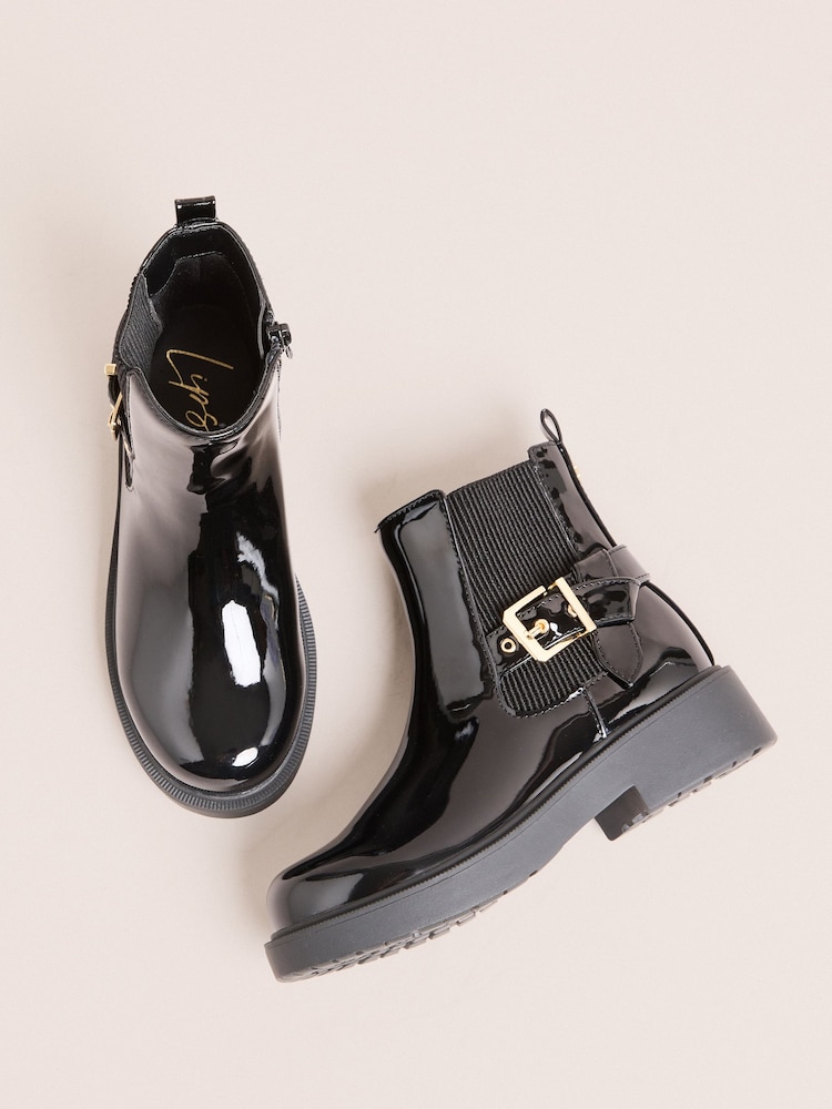 Lipsy Black Patent Boots - Image 2 of 5 Lipsy Black Patent Boots - Image 2 of 5
