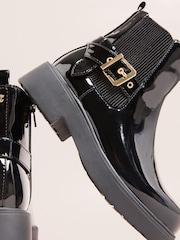 Lipsy Black Patent Boots - Image 4 of 5