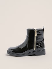 Lipsy Black Patent Boots - Image 5 of 5