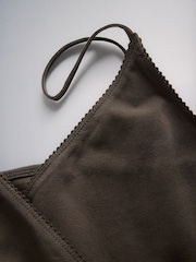 The Set 2 Pack Short Cami Jersey Dresses Black/Chocolate Brown - Image 10 of 10