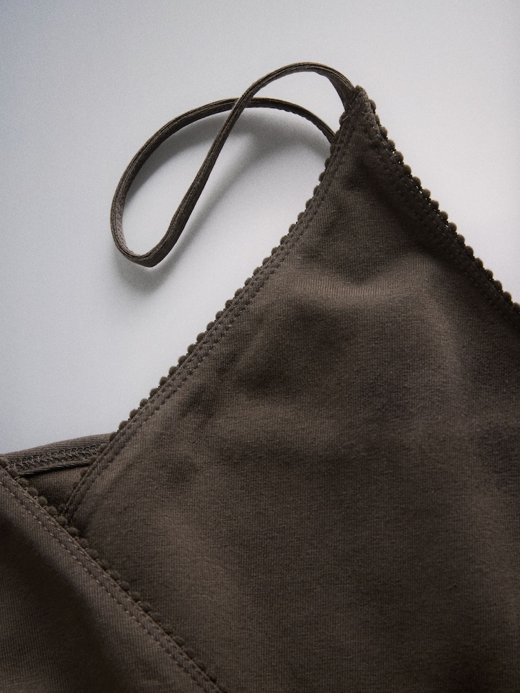 The Set 2 Pack Short Cami Jersey Dresses Black/Chocolate Brown - Image 10 of 10 The Set 2 Pack Short Cami Jersey Dresses Black/Chocolate Brown - Image 10 of 10