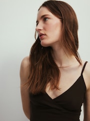 The Set 2 Pack Short Cami Jersey Dresses Black/Chocolate Brown - Image 5 of 10