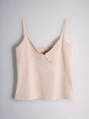 The Set 3 Pack Frill Crossover Camis Brown/Green/Neutral - Image 8 of 10
