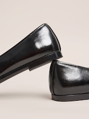 Lipsy Black Tassle Detail Slip On Ballerina School Shoes - Image 6 of 6