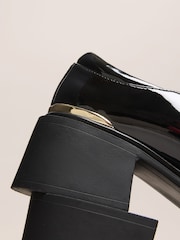 Lipsy Black Faux Leather Block Heel Maryjane School Shoes - Image 6 of 7
