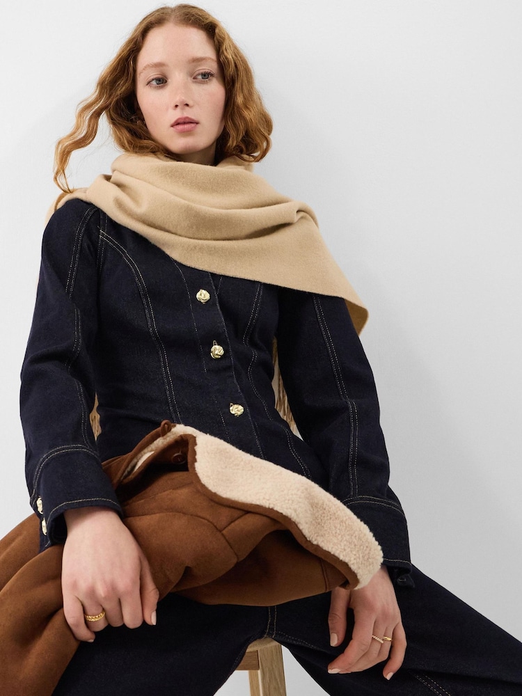 Accessorize Brown Plain Wool Scarf - Image 2 of 2