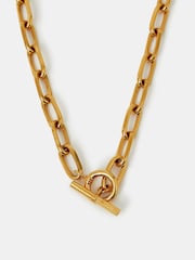 Accessorize Gold 14-ct Plated Chunky T-Bar Chain Necklace - Image 1 of 1
