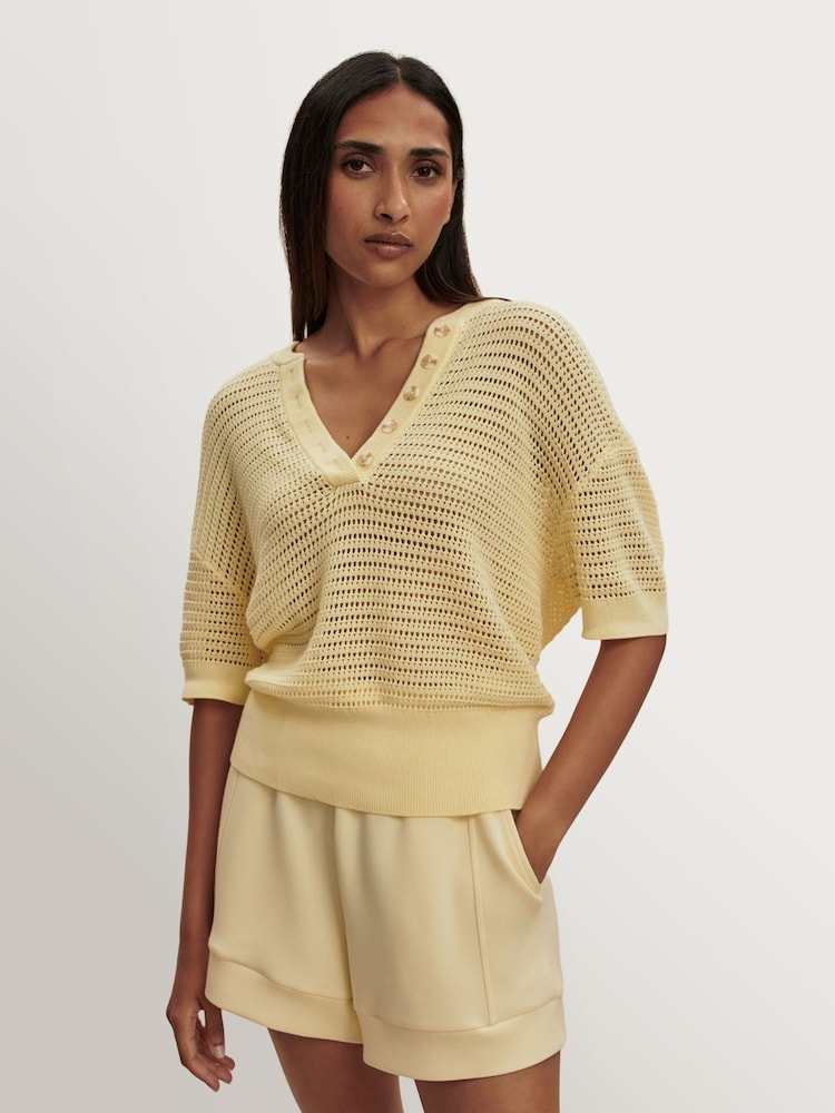 Varley Anise Flower Callie Knit Top - Image 1 of 2 Varley Anise Flower Callie Knit Top - Image 1 of 2