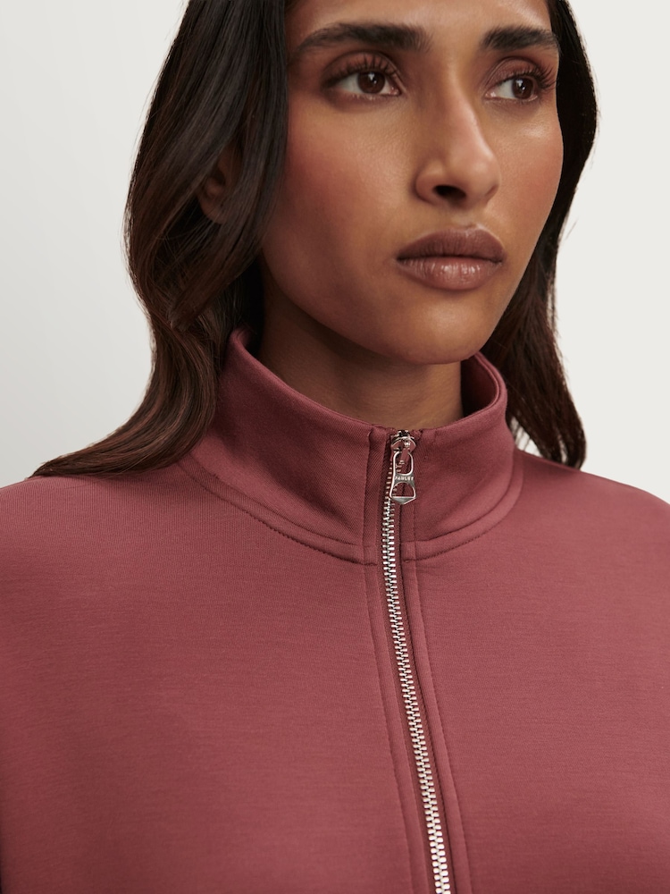 Varley Red Mavis Doublesoft Mock Neck Sweat Top - Image 2 of 5 Varley Red Mavis Doublesoft Mock Neck Sweat Top - Image 2 of 5
