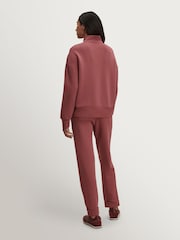 Varley Red Mavis Doublesoft Mock Neck Sweat Top - Image 3 of 5
