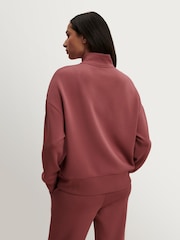 Varley Red Mavis Doublesoft Mock Neck Sweat Top - Image 4 of 5