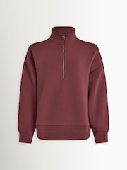 Varley Red Mavis Doublesoft Mock Neck Sweat Top - Image 5 of 5